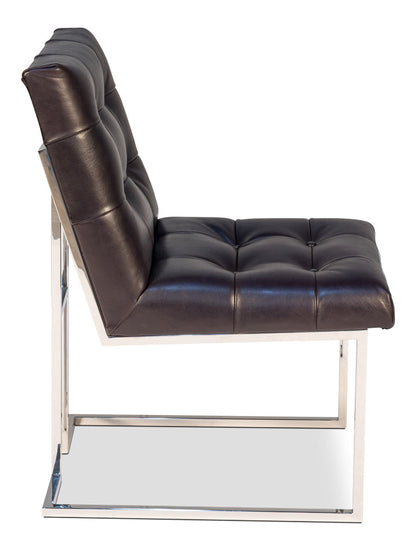 Hubbard Iron & Leather Accent Chair