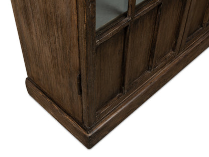 Refined Arches Tall Curio Bookcase Glass Doors