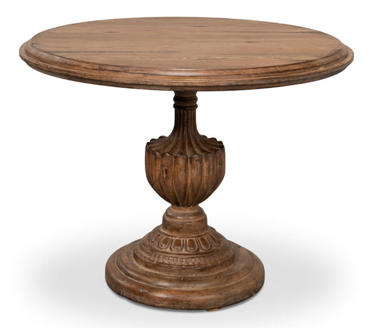 Renaissance Pedestal Round Dining Table Seats 4