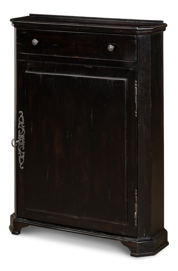 Entryway Slim Dante Hall Cabinet Ebony