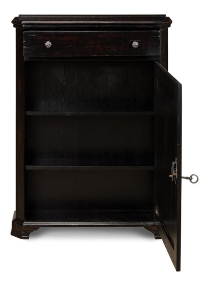 Entryway Slim Dante Hall Cabinet Ebony