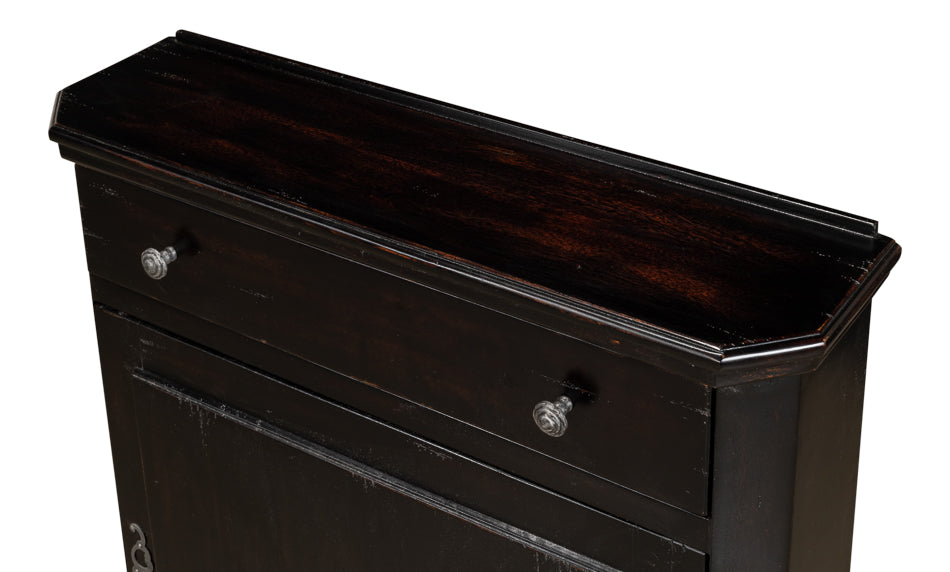 Entryway Slim Dante Hall Cabinet Ebony