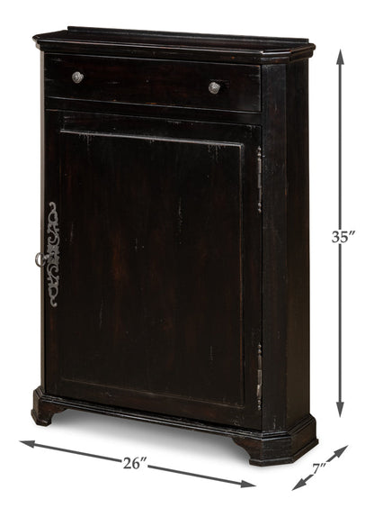 Entryway Slim Dante Hall Cabinet Ebony