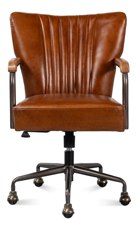 Parker Office Chair Vintage Havana Leather