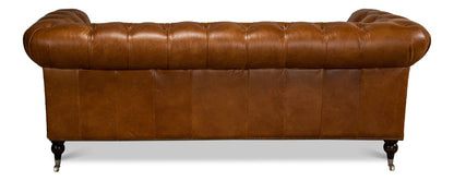 Tufted English Chesterfield Club Sofa Cuba Brown