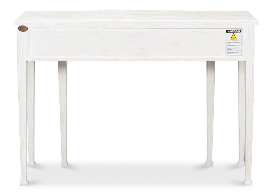 Madora Bungalow Console Table With Drawer White Wood