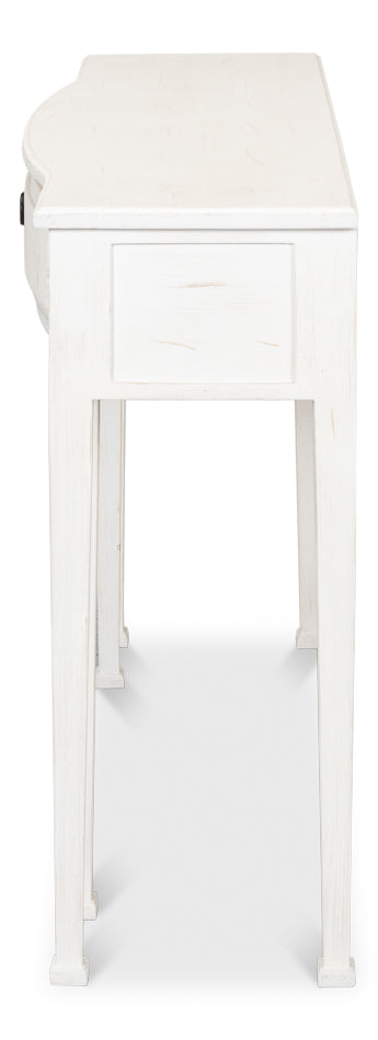 Madora Bungalow Console Table With Drawer White Wood