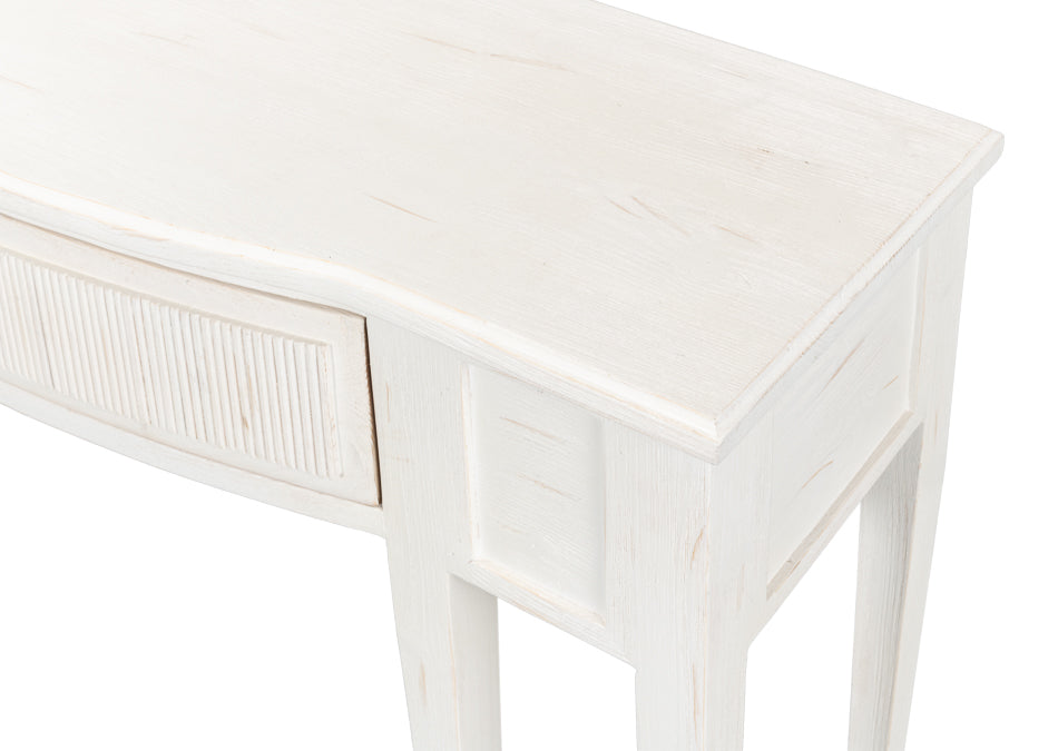 Madora Bungalow Console Table With Drawer White Wood