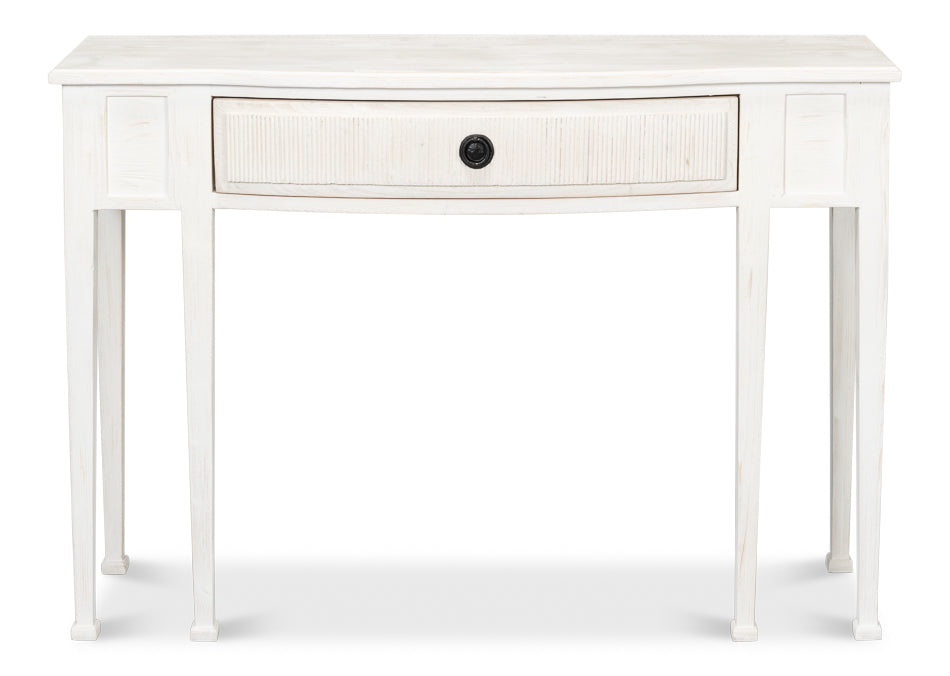 Madora Bungalow Console Table With Drawer White Wood