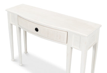 Madora Bungalow Console Table With Drawer White Wood