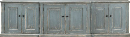 San Marco Bungalow Cabinet for Living Room Blue Grey Finish