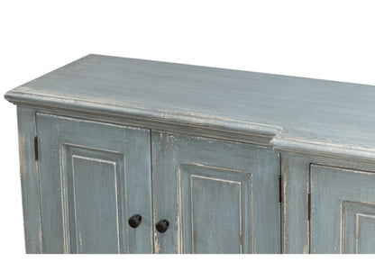 San Marco Bungalow Cabinet for Living Room Blue Grey Finish
