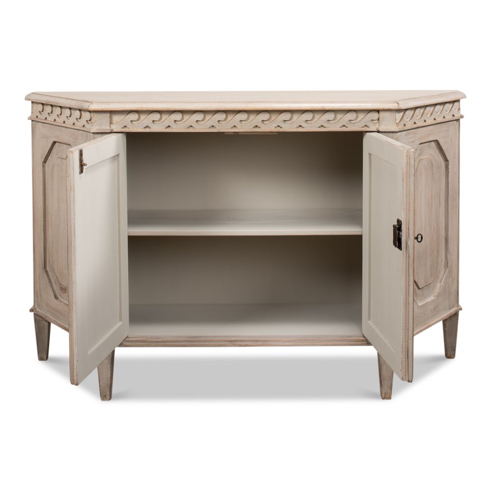 Wrenn Credenza Stone Grey Cabinet for Living Room