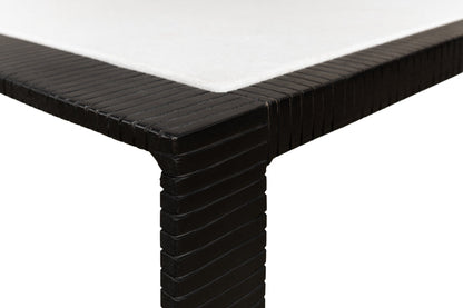 Ridged Iron Rectangular Coffee Table