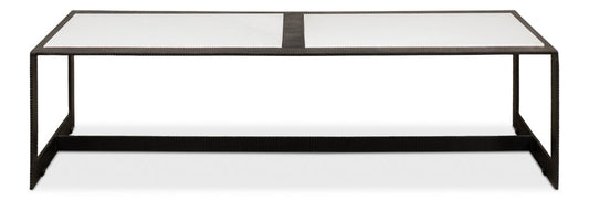 Ridged Iron Rectangular Coffee Table