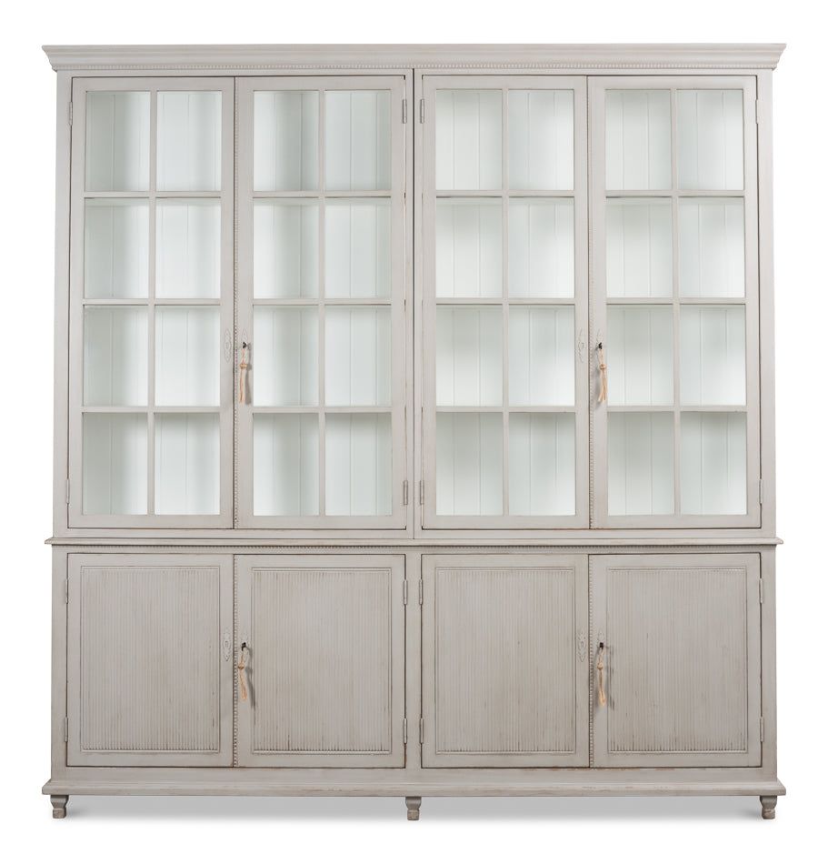 Harper Glass Doors Front Curio Bookcase With Cabinets