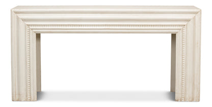 Mantel Console Table Antique White Reclaimed Wood