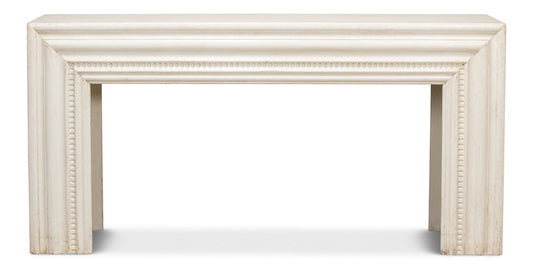 Mantel Console Table Antique White Reclaimed Wood