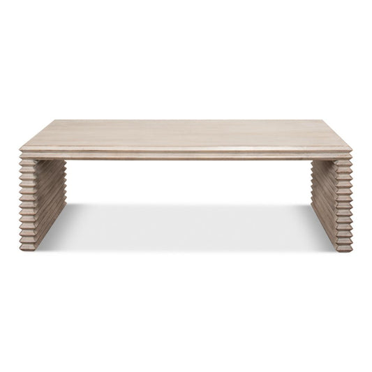 Stacked Cocktail Coffee Table Stone Grey