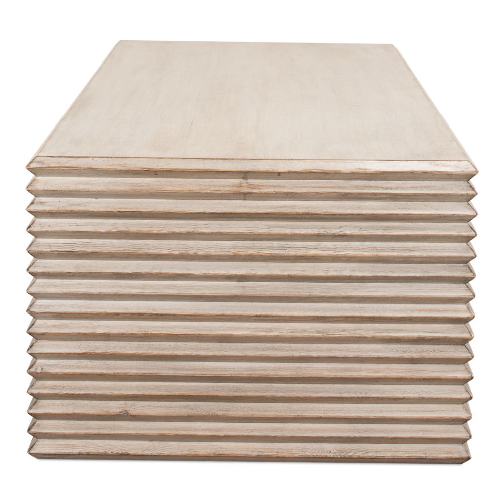 Stacked Cocktail Coffee Table Stone Grey