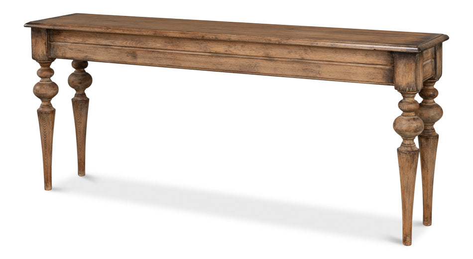 Hudson Console Table Brown Natural Finish