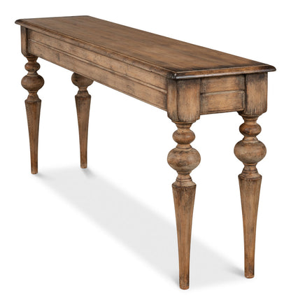 Hudson Console Table Brown Natural Finish