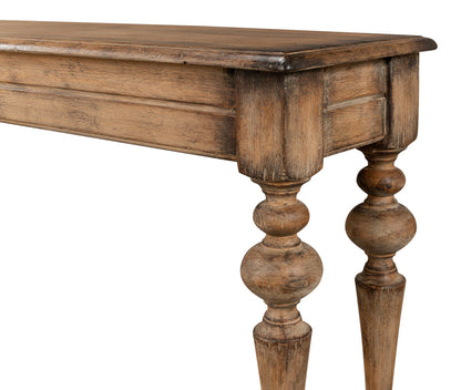 Hudson Console Table Brown Natural Finish