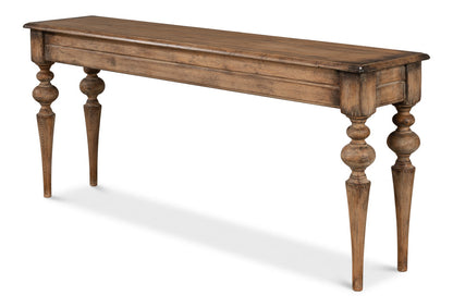 Hudson Console Table Brown Natural Finish