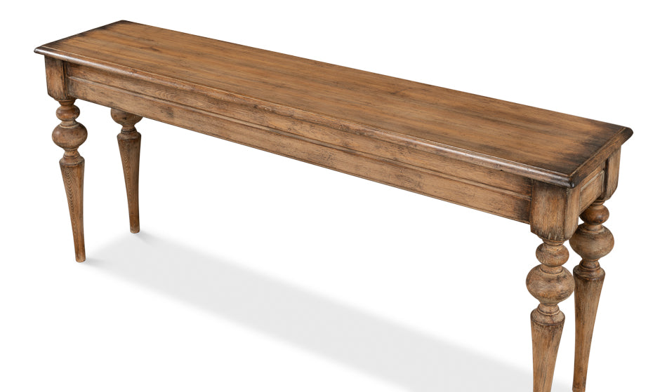 Hudson Console Table Brown Natural Finish