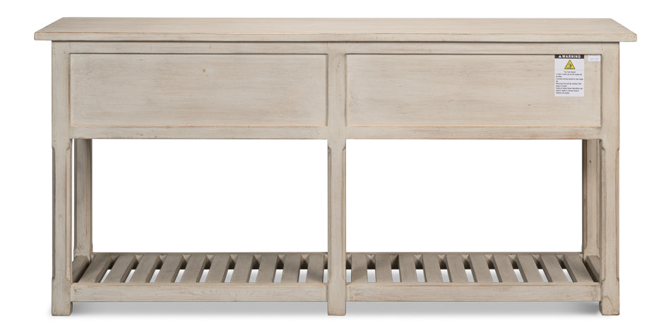 Lola Console Table With Drawers and Shelf Stone Grey Wood