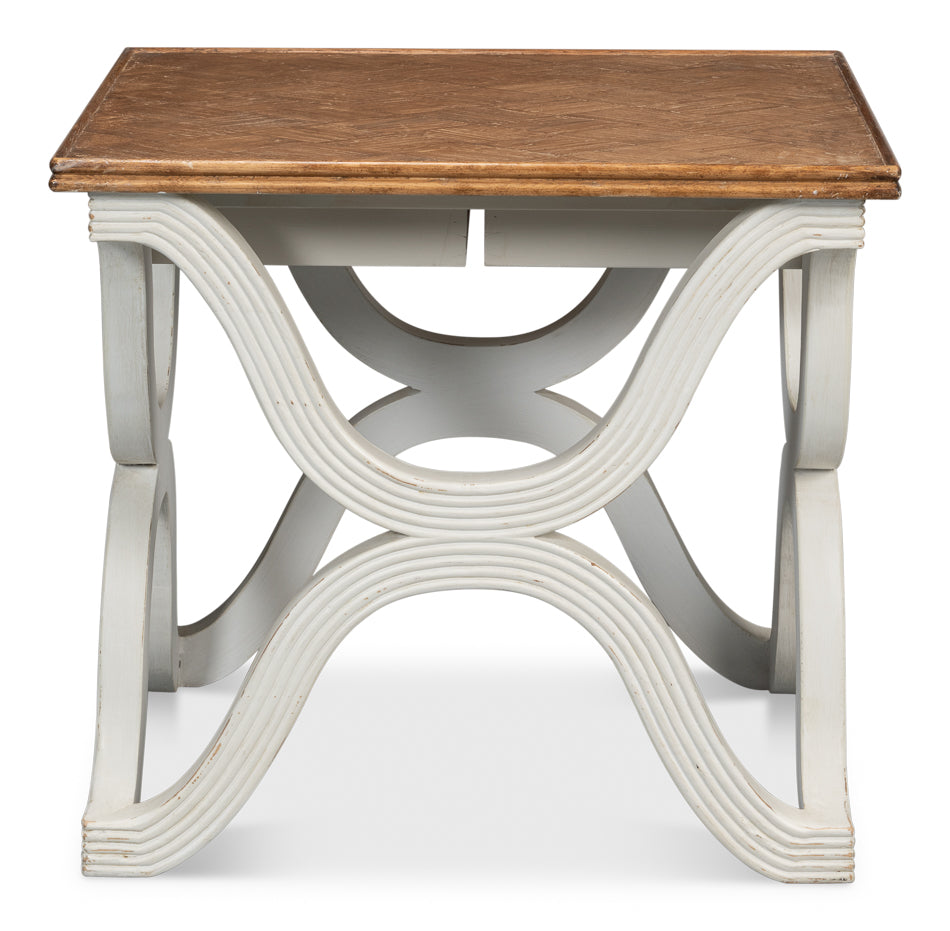 Wavy Side Table Antique White