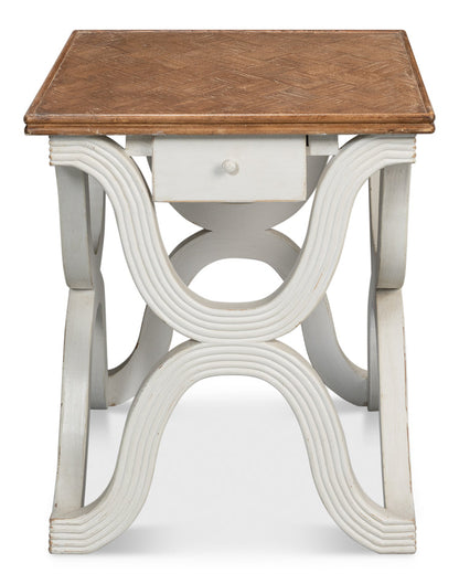 Wavy Side Table Antique White