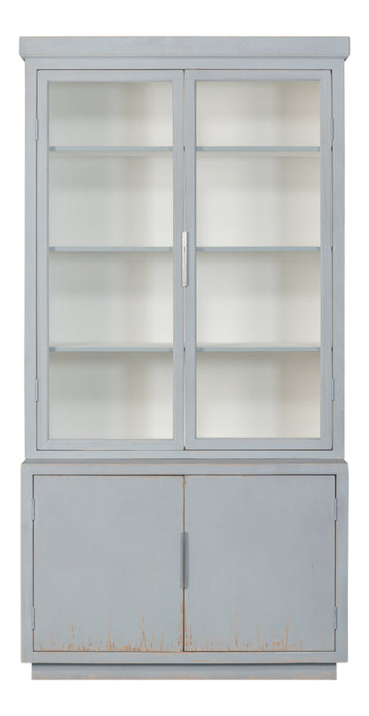 Maldives 2 Glass Doors Bookcase Eros Blue