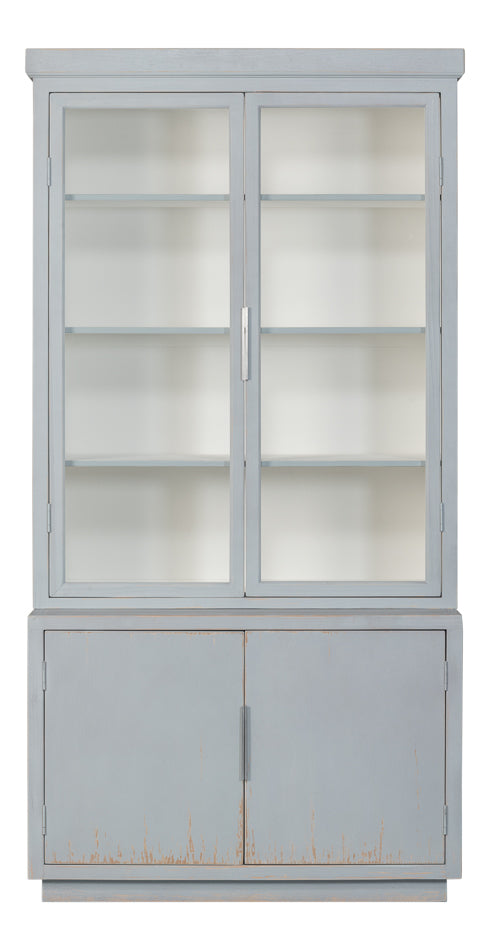 Maldives 2 Glass Doors Bookcase Eros Blue