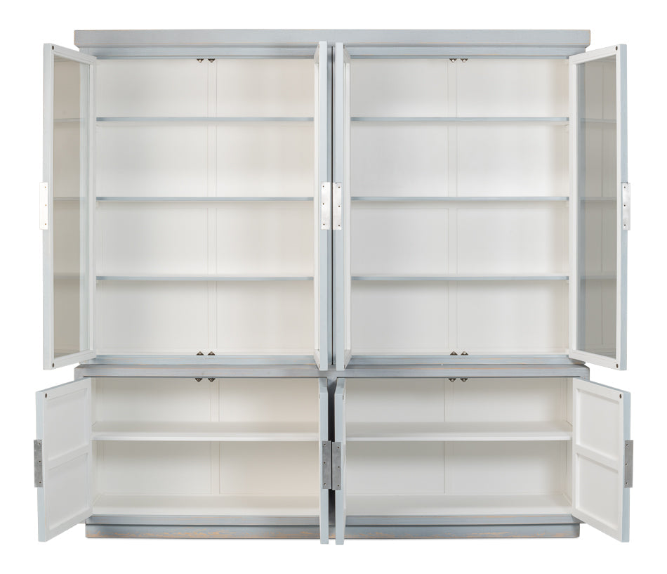 Maldives 4 Glass Doors Bookcase Eros Blue