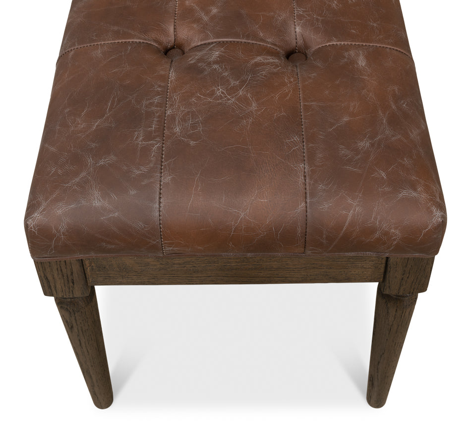 Newton Bench Brown Leather for Bedroom