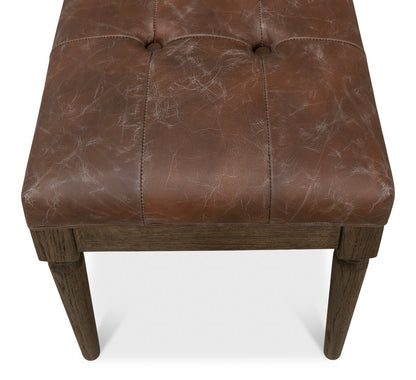 Newton Bench Brown Leather for Bedroom