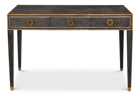 Gabriella Shagreen Desk Table Antique Grey