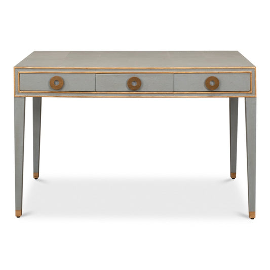 Gabriella Shagreen Desk Table Storm Grey