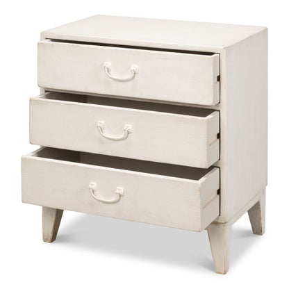 Willow 3 Drawer Commode Antique White