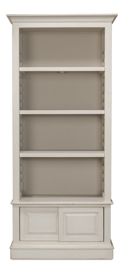 Zoey Bookcase Open Shelves Antique White