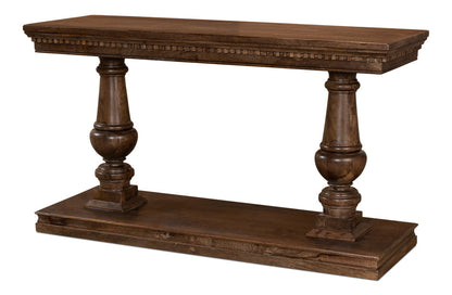 Joshua Console Table With Drawers Walnut Finish Wood