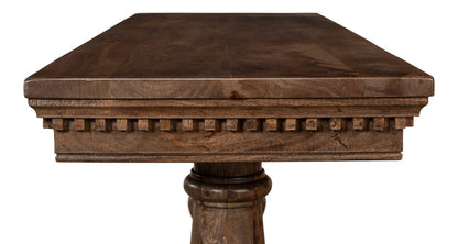 Joshua Console Table With Drawers Walnut Finish Wood