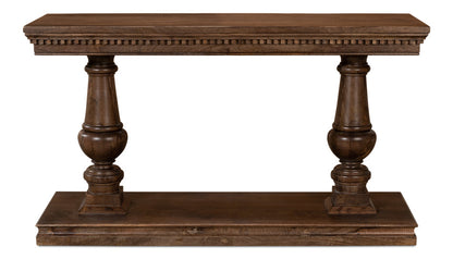 Joshua Console Table With Drawers Walnut Finish Wood