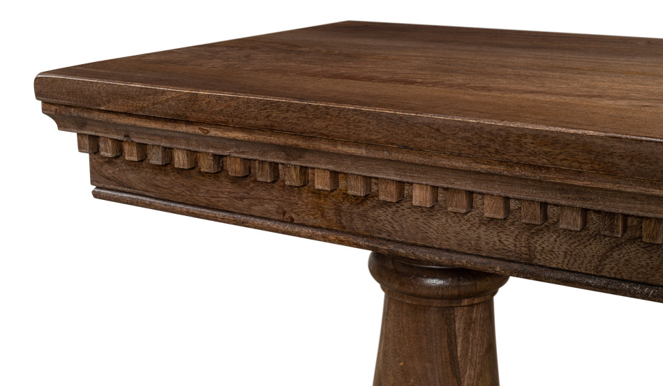 Joshua Console Table With Drawers Walnut Finish Wood