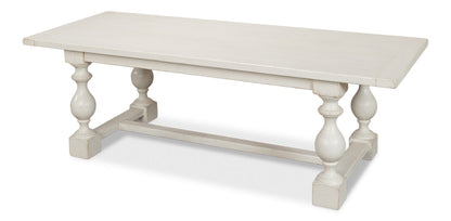 Owen Antique White Dining Table Seats 8 Reclaimed Wood