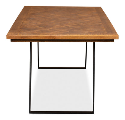 Paige Parquet Top Dining Table