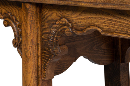 Equestrian Console Table Reclaimed Wood