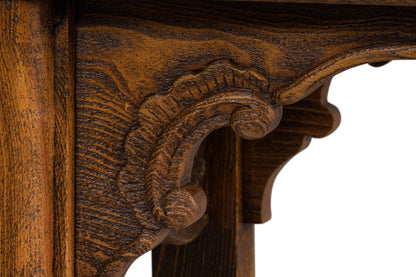 Equestrian Console Table Reclaimed Wood