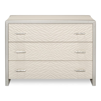 Textures Commode White 3 Drawers Chest